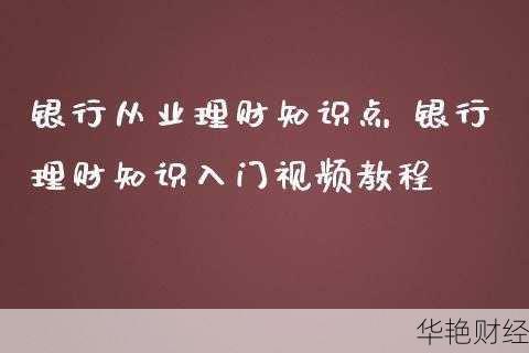 初级银行理财技巧视频教程-初级银行理财技巧视频教学