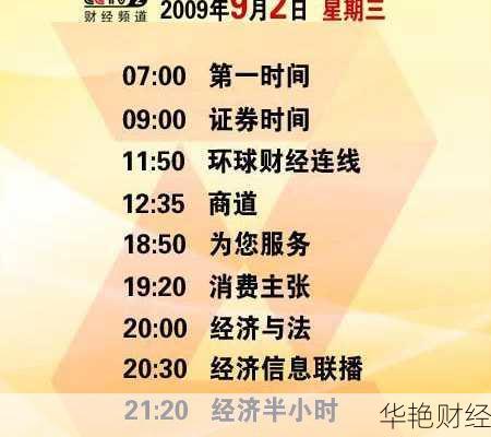 东森财经新闻台每日节目表与播出时间